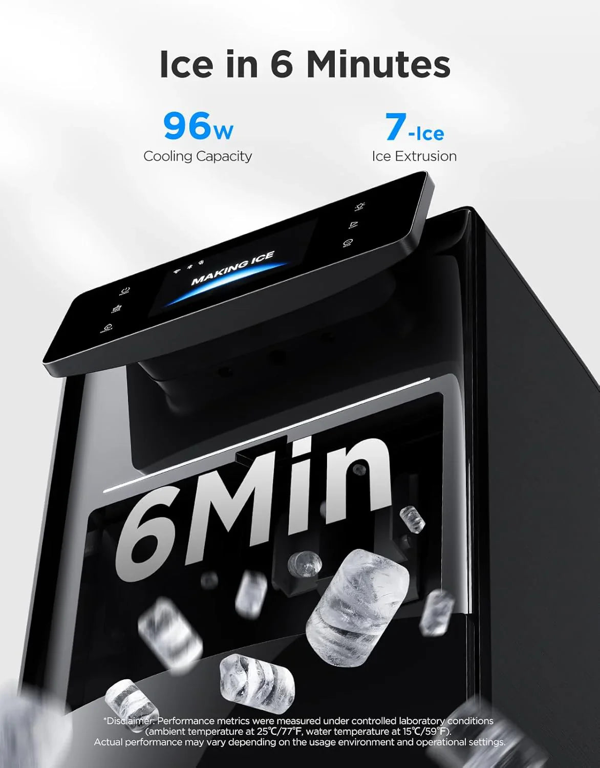 GoveeLife Smart Nugget Ice Maker Pro, 60lbs Daily, 6-Minute First Ice, 40dB Ultra-Quiet With AI NoiseGuard, App And Voice Control, Self-Clean