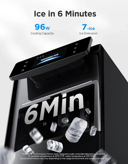 GoveeLife Smart Nugget Ice Maker Pro, 60lbs Daily, 6-Minute First Ice, 40dB Ultra-Quiet With AI NoiseGuard, App And Voice Control, Self-Clean