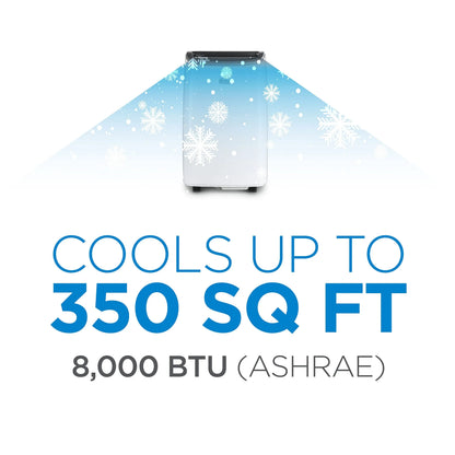 Black Plus Decker 8000 BTU Portable Air Conditioner Up To 350 Sq. Ft