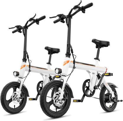 Jasion EB3 Electric Bike Adults 21mph, 500W Peak Motor, 270Wh Battery, Rear Suspension, 3 Levels Assist