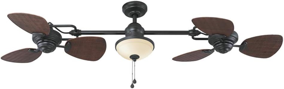 Harbor Breeze Twin Breeze II 74 In. Outdoor Ceiling Fan, Bronze