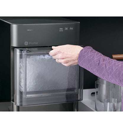 GE Profile Opal 2.0, Countertop Nugget Ice Maker, Ice Machine With WiFi Connectivity, Smart Home Kitchen Essentials, Black Stainless