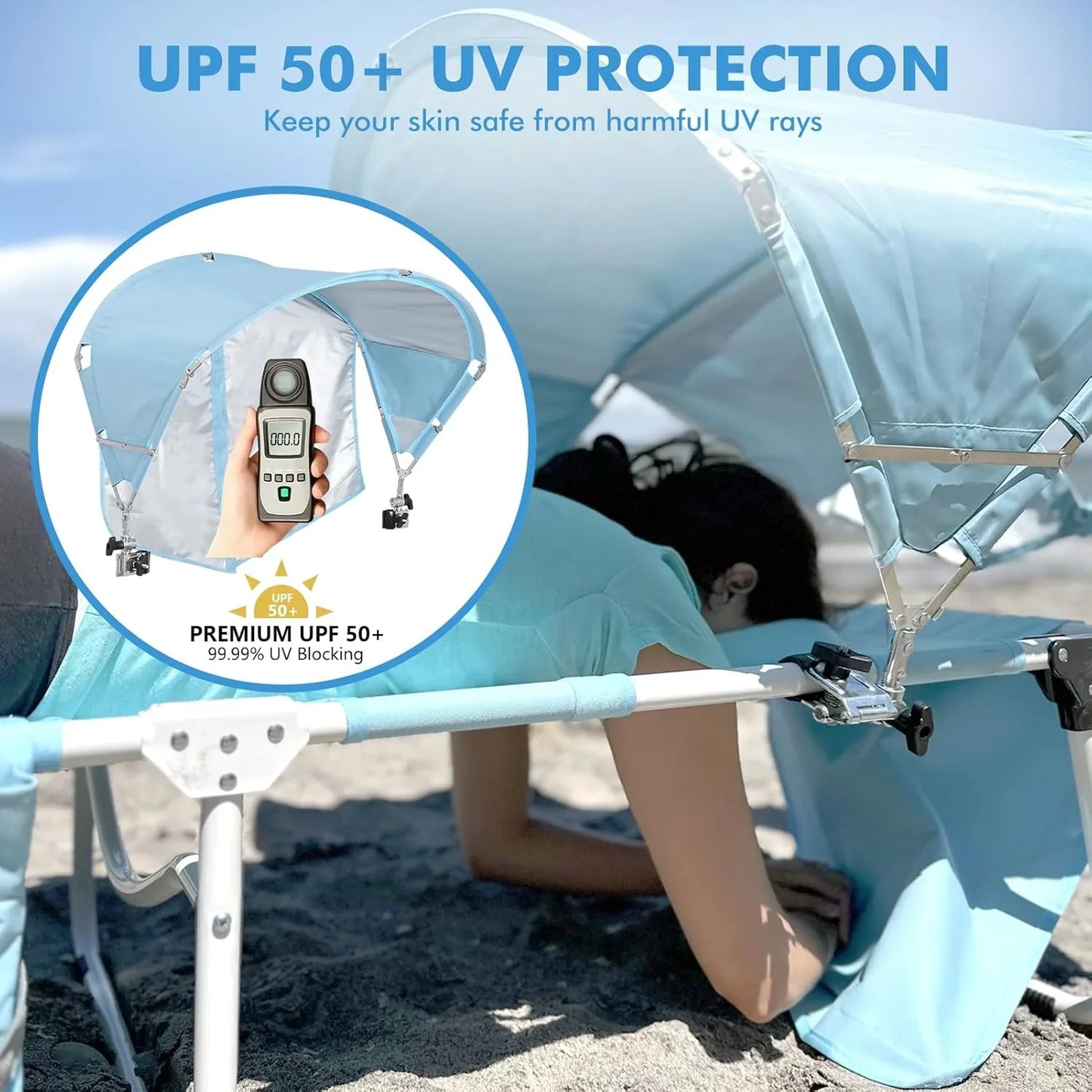 Tanning Chair With Sun Canopy Face Hole