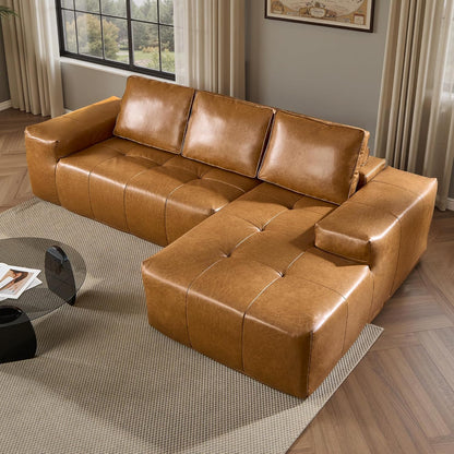 Ovios 104 In. Cloud Sectional Couch With L-Shape Chaise, Modern Modular Sofa With Deep Seat, Upholstered Couches For Living Room Bedroom
