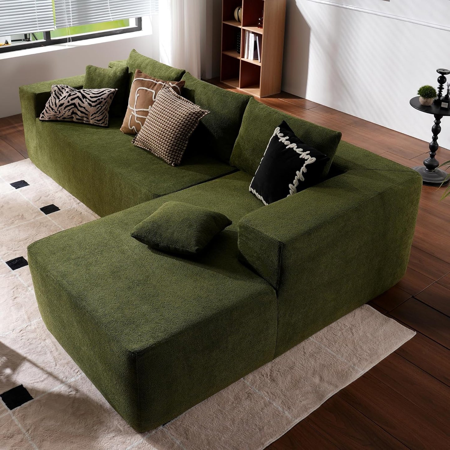 Ovios 104 In. Cloud Sectional Couch With L-Shape Chaise, Modern Modular Sofa With Deep Seat, Upholstered Couches For Living Room Bedroom