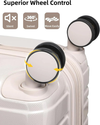 6-piece Luggage Set, Expandable Hardshell Suitcase Set With Spinner Wheels, Lightweight Rolling Luggage Set