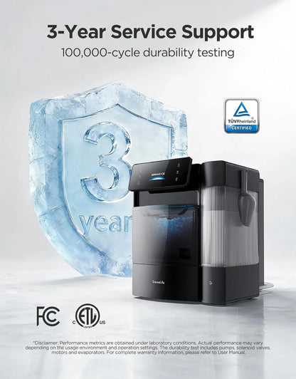 GoveeLife Smart Nugget Ice Maker Pro, 60lbs Daily, 6-Minute First Ice, 40dB Ultra-Quiet With AI NoiseGuard, App And Voice Control, Self-Clean