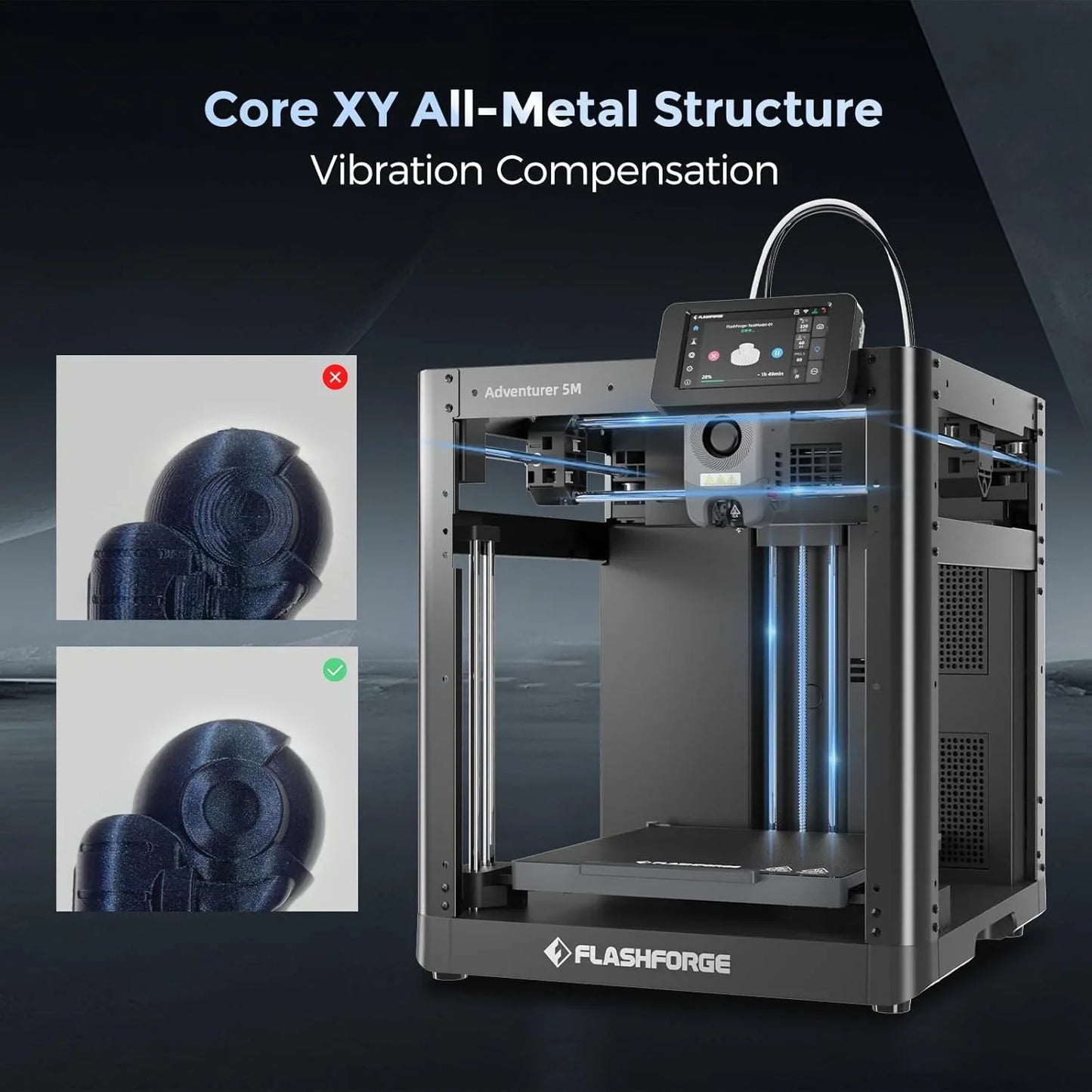 Adventurer 5M 3D Printer With Fully Auto Leveling