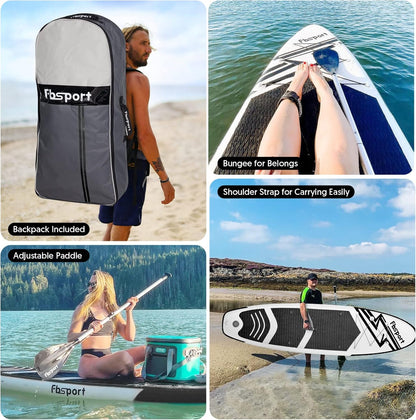 Premium Stand Up Paddle Board Yoga Board With Sup Accessories And Carry Bag