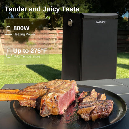East Oak 30 In. Outdoor Electric Smoker Built-In Meat Probe Smokes Up To 6 Times Longer