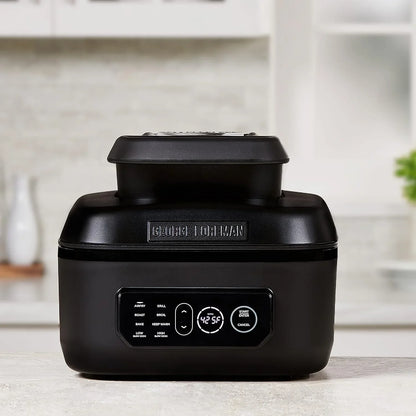 George Foreman Beyond Grill锟 7-in-1 Electric Indoor Grill With Air Fry Technology, MCAFD800D, Black, Large