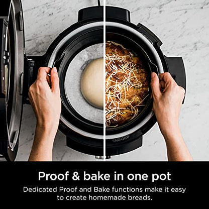 Ninja OL701 Foodi 14-in-1 Smart XL 8 Qt. Pressure Cooker Steam Fryer With SmartLid And Thermometer Auto Steam Release, That Air Fries