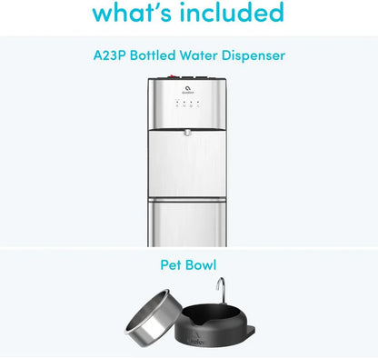 Limited Edition Self Cleaning Water Cooler Water Dispenser- 3 Temperature Settings- Hot, Cold And Room Water, Stainless Steel Construction