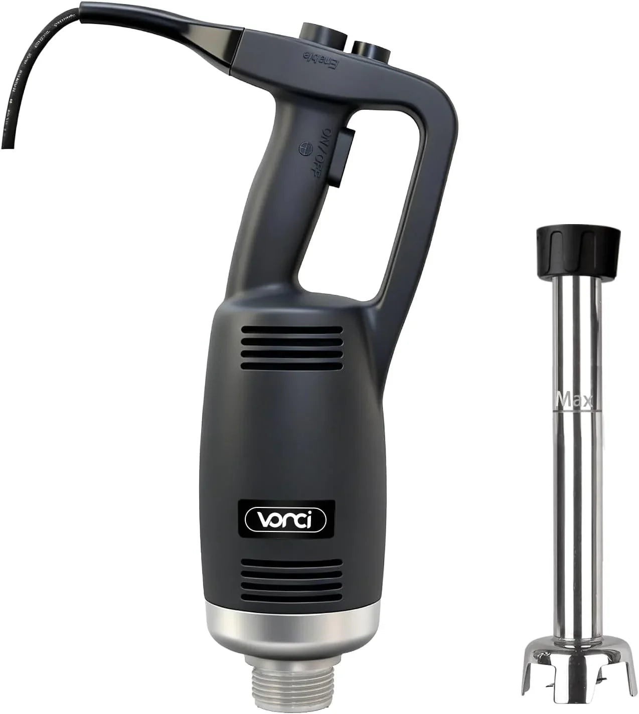 Vonci 500W Commercial Immersion Blender, 16 In. Sus 304 Removable Shaft, Heavy Duty Power Hand Mixer With Variable Speed 6000-20000RPM