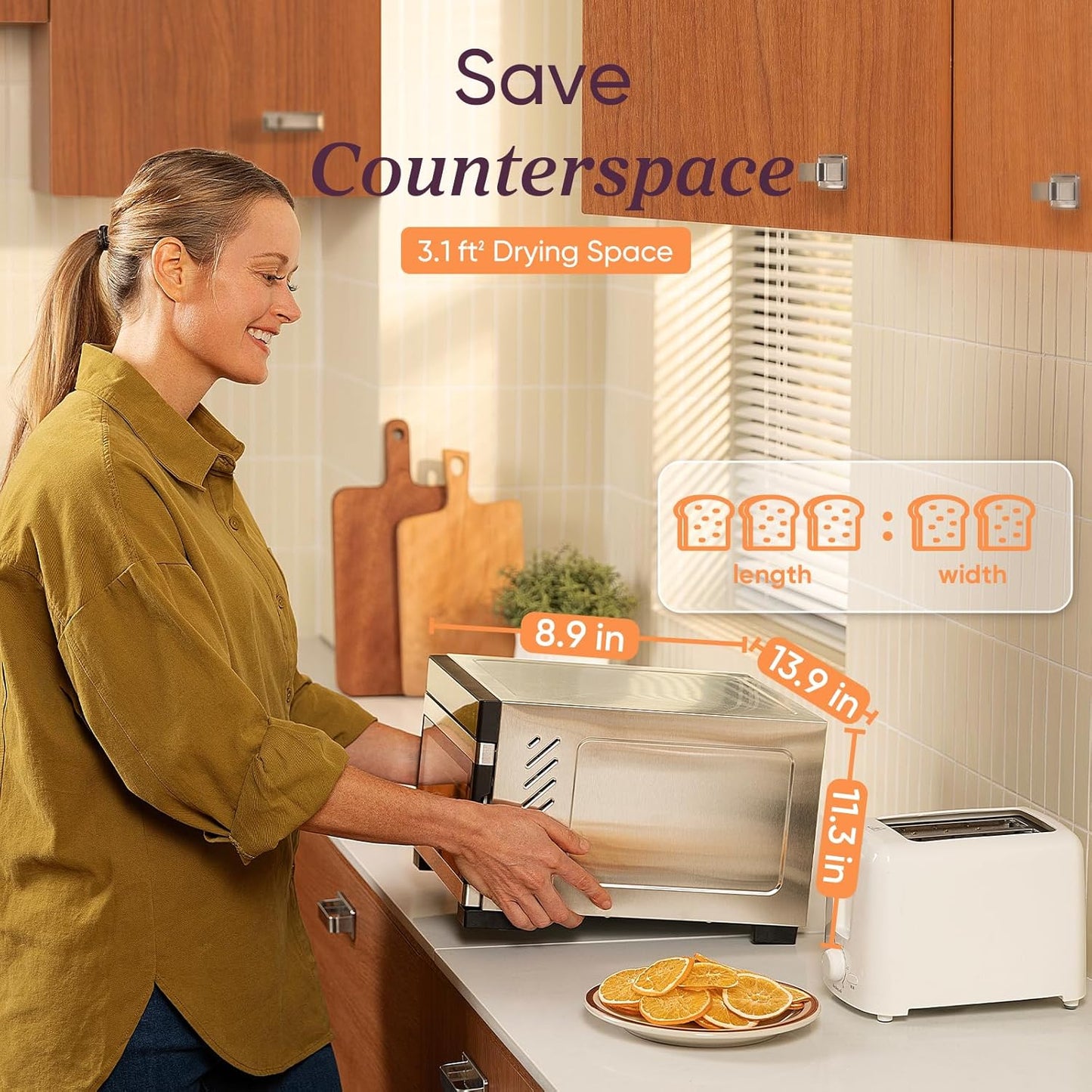 Cosori Food Dehydrator Bigger Than 7 Trays With Large 6.5 In. Drying Space 600W Power