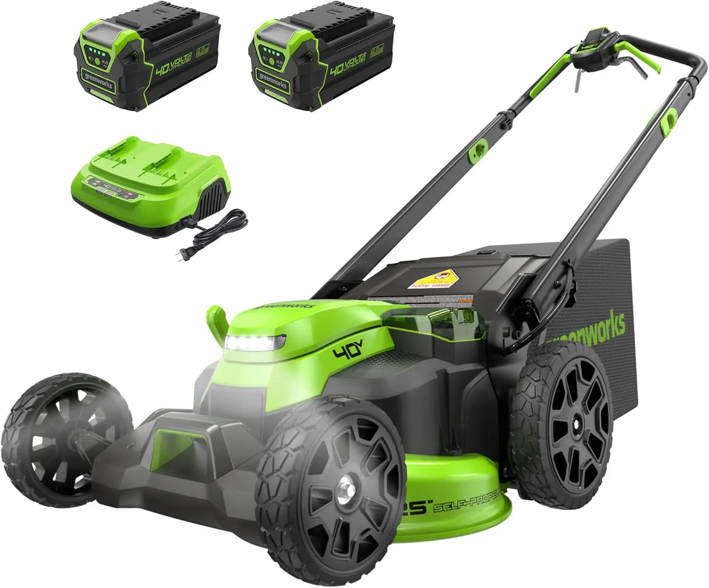 Greenworks 40V 16 In. Cordless Lawn Mower, Ultra-Light Push Mower With 4.0Ah Battery
