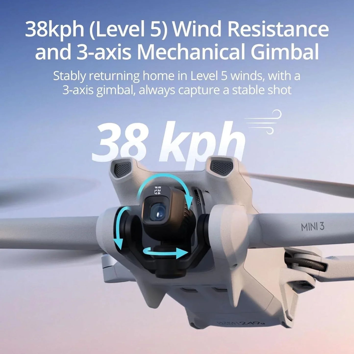 DJI Mini 3, Drones With Camera For Adults 4K, 38-min Flight Time, Up To 32800 Ft, 10km Video Transmission, True Vertical Shooting