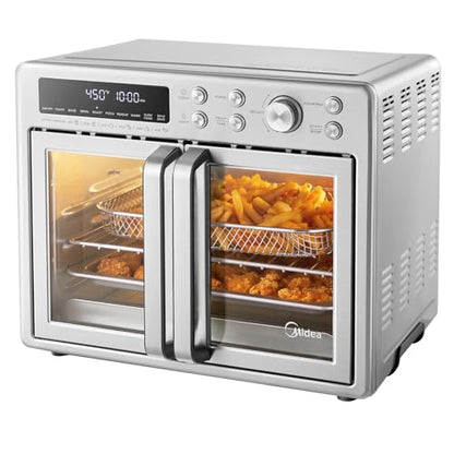 Midea Flexify French Door Toaster Oven Air Fryer Combo, 26.4 Qt, Extra Large Air Fryer Countertop Oven 10-in-1 Combo