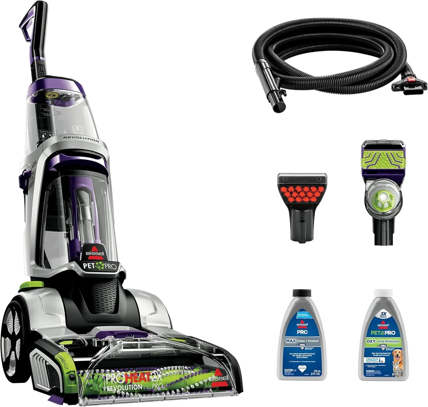Bissell ProHeat 2X Revolution Pet Pro Plus, 3588F, Upright Deep Cleaner, 30-minute Dry