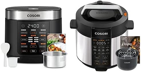 Cosori Pressure Cooker 6QT, Stainless Steel, 9-in-1 Multi Cooker, 12 Safety Features