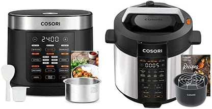 Cosori Pressure Cooker 6QT, Stainless Steel, 9-in-1 Multi Cooker, 12 Safety Features