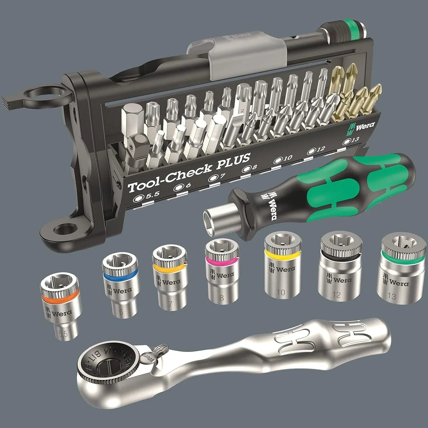 5003594001 8100 Sb 2 Zyklop 3/8 In. Metric Ratchet Set, Piece Of 43