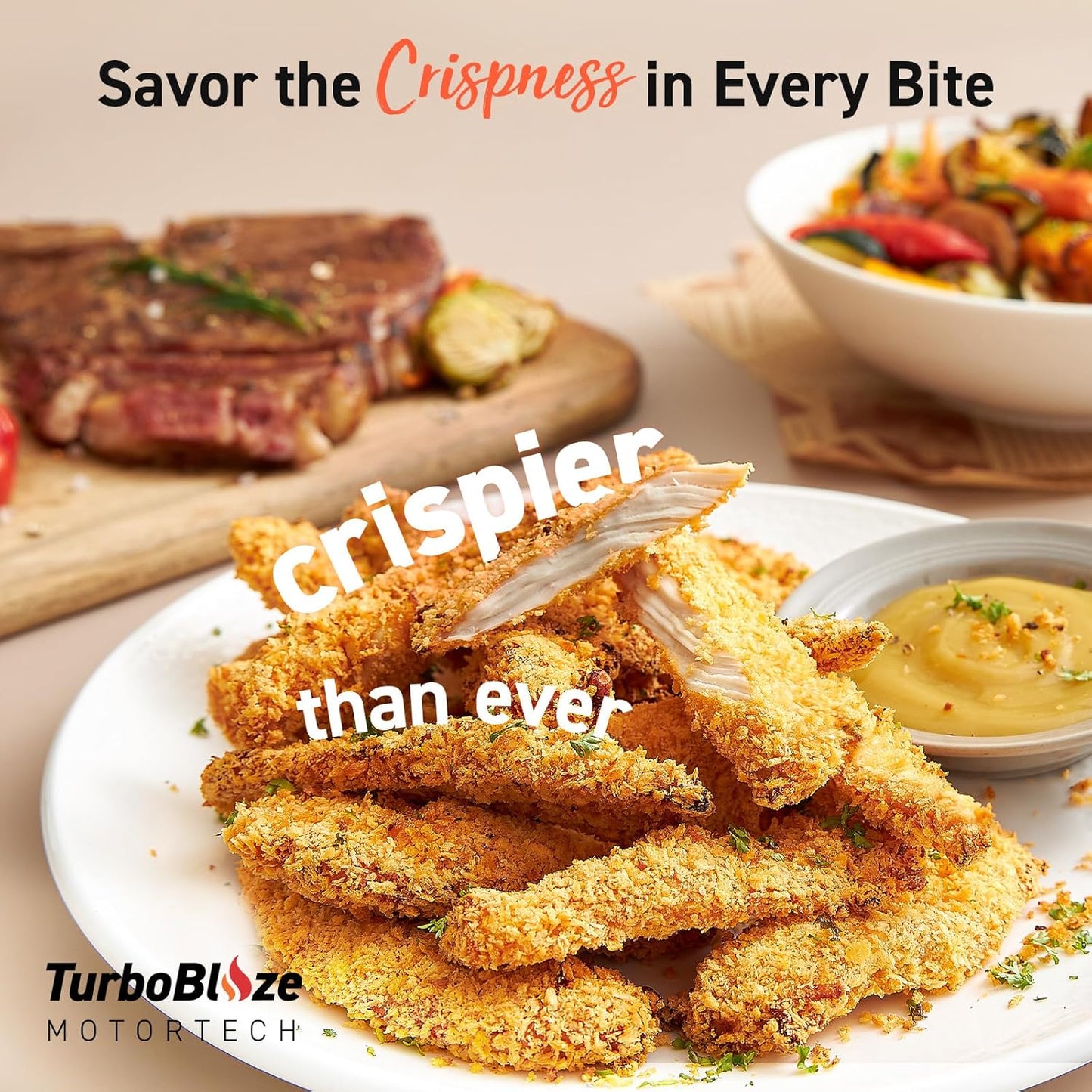 Cosori Air Fryer 9-in-1 Compact And Large 6-Qt. Fast Turbo Modes Precise Heat For Even Results