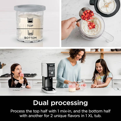 Ninja NC301 CREAMi Ice Cream Maker, For Gelato, Mix-Ins, Milkshakes, Sorbet, Smoothie Bowls And More, 7 One-Touch Programs, With