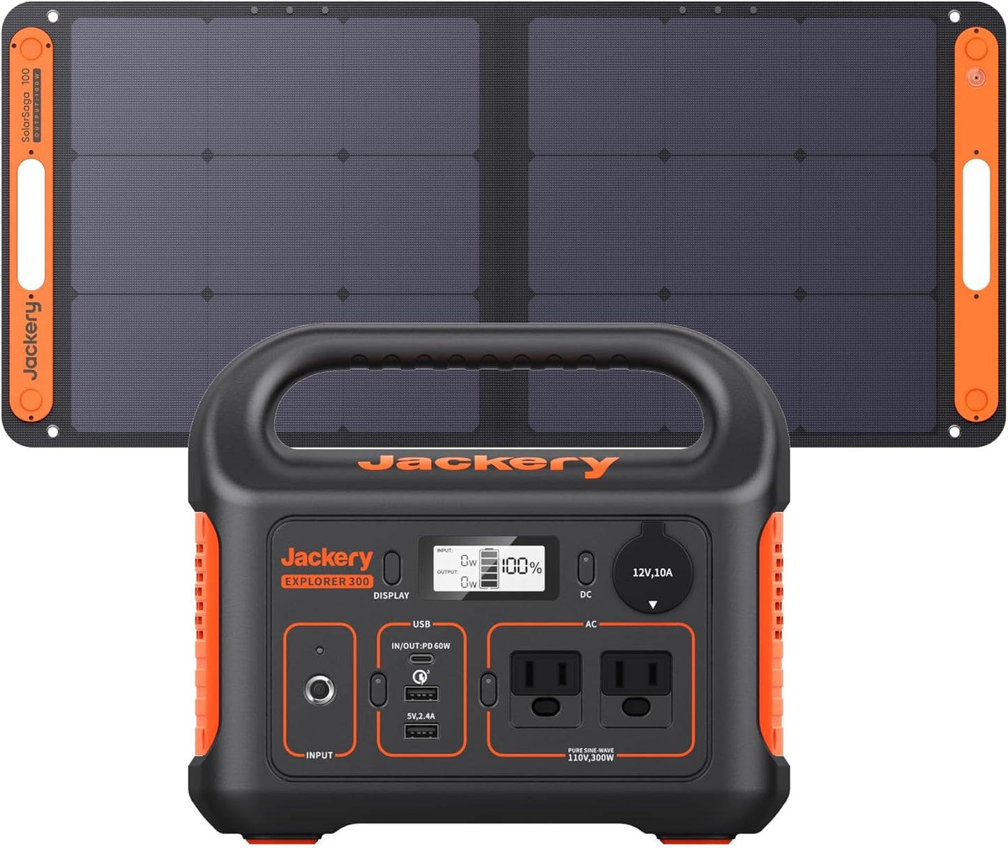 Portable Power Station Explorer 300, 293Wh Backup Lithium Battery, Solar Generator For Outdoors Camping Travel Hunting Blackout, Solar Panel Optional