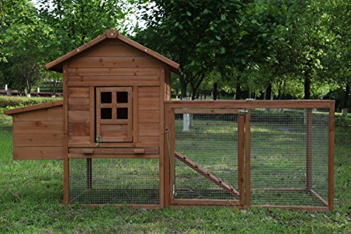 Outdoor 80 In. Wooden Chicken Coop Nest Box Chicken Coop Poultry Pet Cage