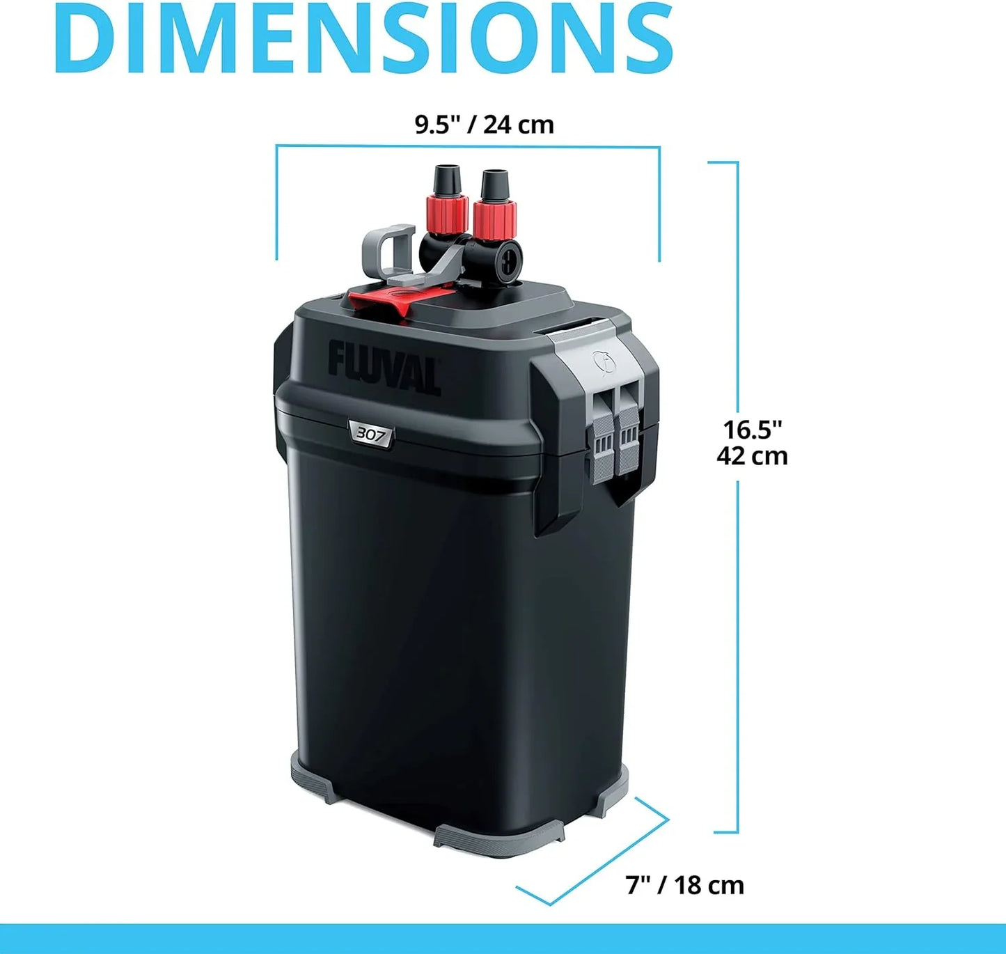 407 Perfomance Canister Filter- For Aquariums Up To 100 Gallons- Aquarium Canister Filter