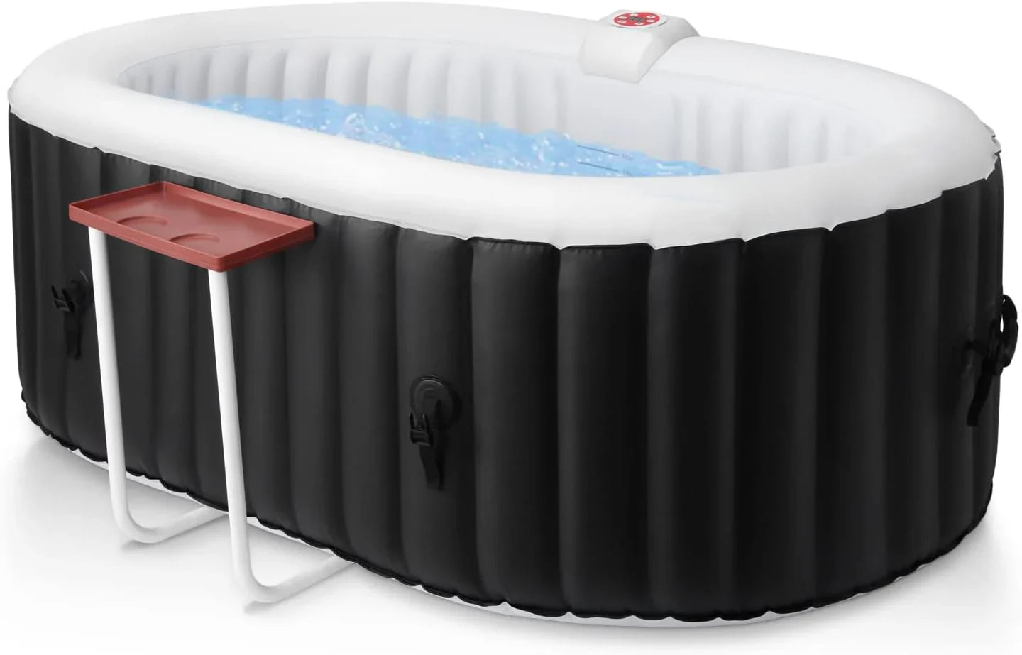 Edostory Hot Tub Inflatable Portable Oval Spa 2 Person Hot Tub With 90 Bubble Jets