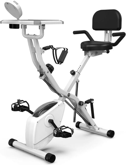 Foldable Exercise Bike Stationary Bikes For Home, 5-in-1 Indoor Workout Bike, Cycling Bike With 16-Level Quiet Magnetic Resistance