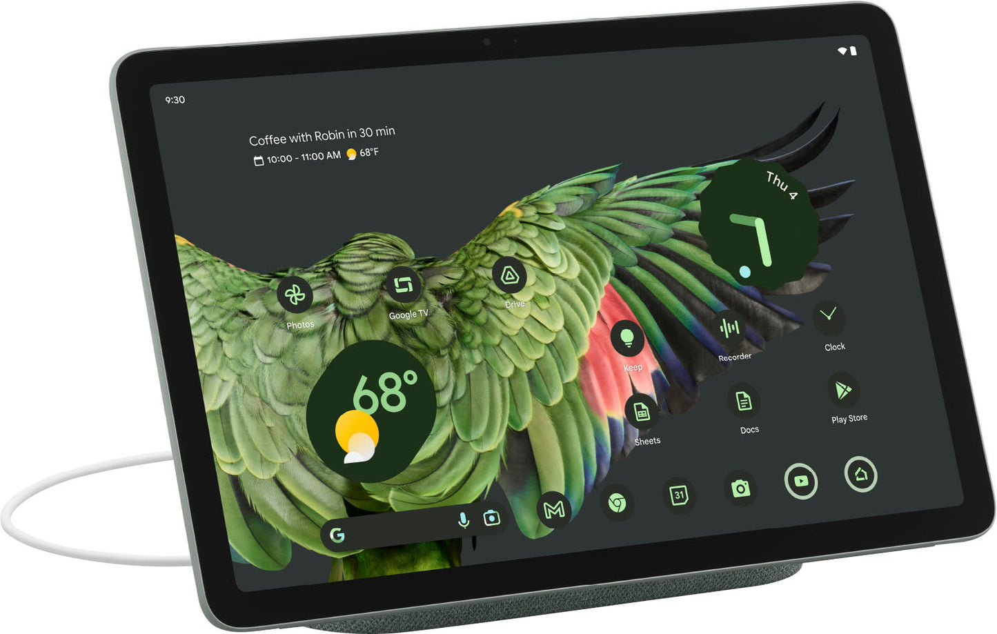 Google- Pixel Tablet With Charging Speaker Dock- 11 In. Android Tablet- 256GB- Wi-Fi- Hazel