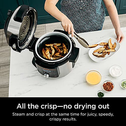 Ninja OL701 Foodi 14-in-1 Smart XL 8 Qt. Pressure Cooker Steam Fryer With SmartLid And Thermometer Auto Steam Release, That Air Fries
