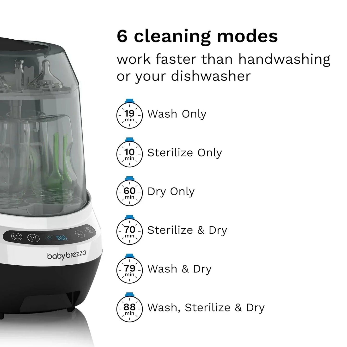 Bottle Washer Pro Baby Bottle Washer Sterilizer Dryer All-in-One Machine Cleans Bottles