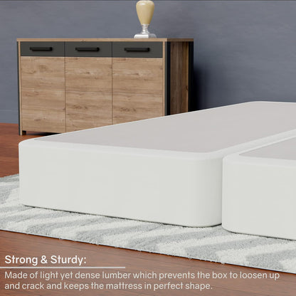 Hollywood Queen Box Spring/Foundation, Wood Split, Low Profile, Beige