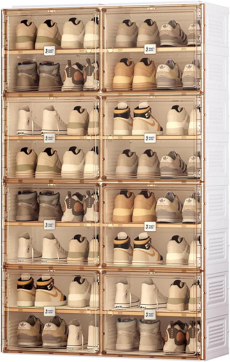 Antbox Portable Shoe Rack Organizer For Closet Entryway, Stackable Sneaker Storage