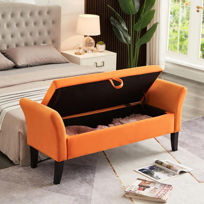 Furniliving Modern Storage Ottoman Bench