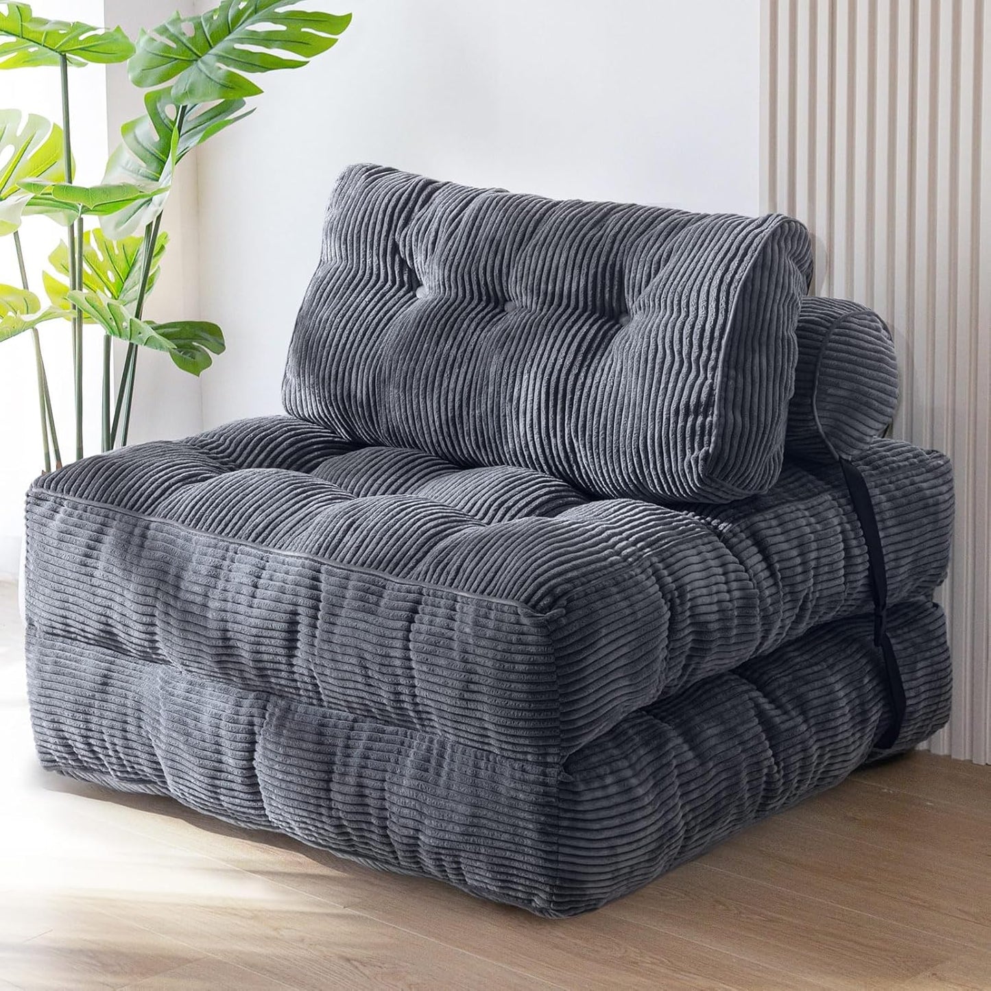 Maxyoyo Folding Sofa Bed, Convertible Sleeper Chair With Pilow Foldable Mattress With Back Support