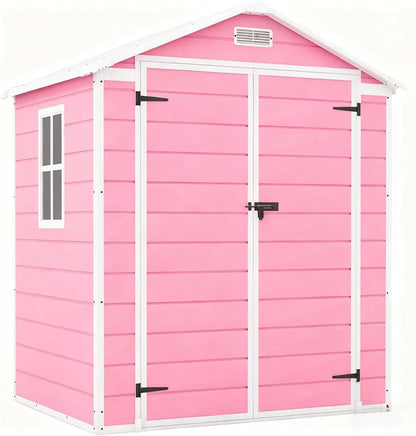 Patiowell 6x4 Ft Plastic Outdoor Storage Shed With Floor, Resin Outdoor Storage Shed