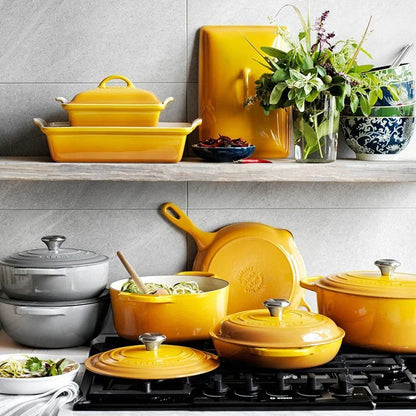 20-piece Signature Cast Iron Cookware Set,10.25 In. Skillet,1.75-quart Saucepan With Lid