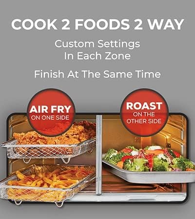 Emeril Lagasse Dual Zone 360 Air Fryer Oven Combo With French Door 25 Qt. Extra Large