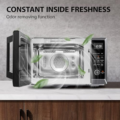 Toshiba Air Fryer Combo 8-in-1 Countertop Microwave Oven, With Convection, Broil, Odor Removal Mode, 12.4 In. Position Memory Turntable