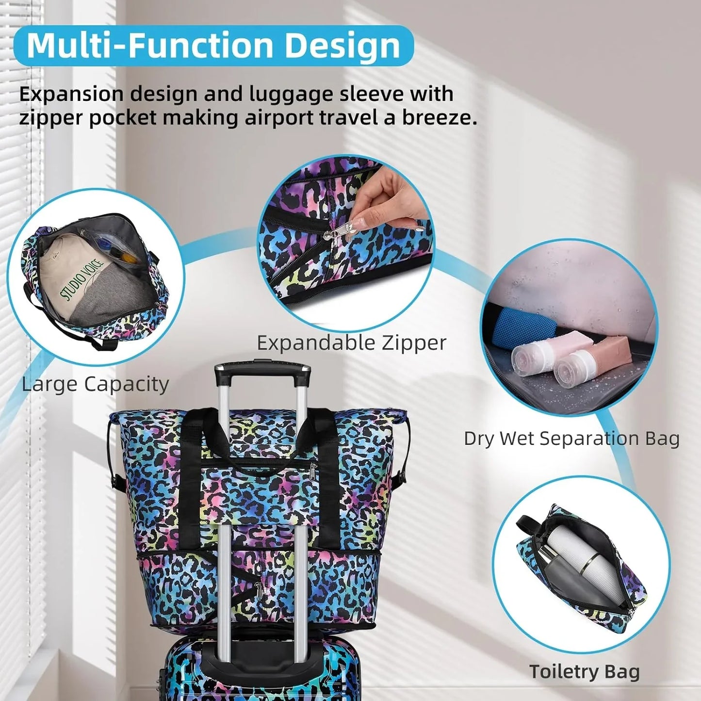 6-piece Luggage Set, Expandable Hardshell Suitcase Set With Spinner Wheels, Lightweight Rolling Luggage Set