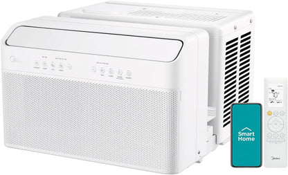 Midea 12,000 BTU U-Shaped Smart Inverter Window Air Conditioner, Cools Up To 550 Sq. Ft
