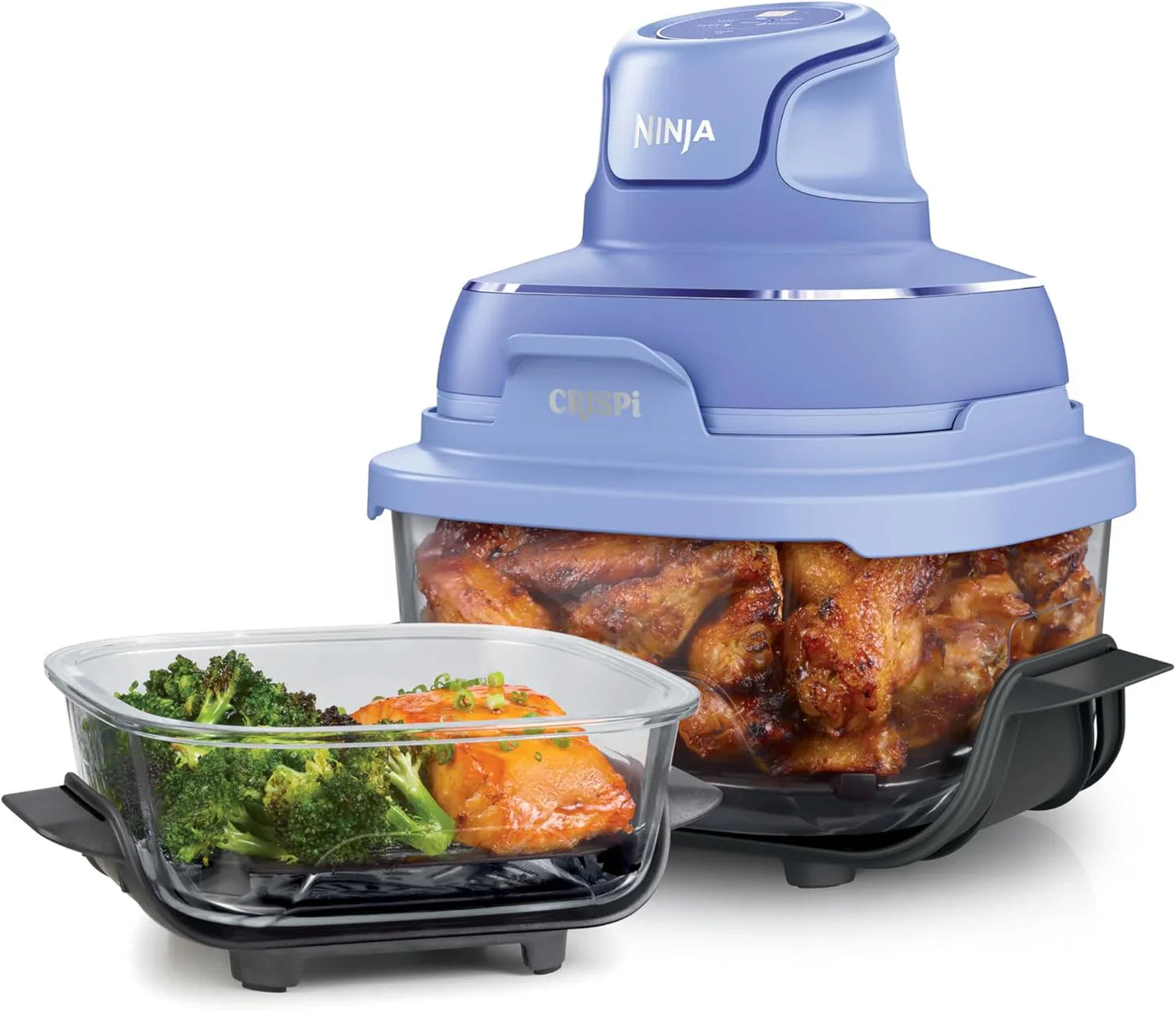 Ninja Crispi 4-in-1 Portable Glass Air Fryer Cooking System, 1500W, 4QT And Glass Food Storage Container