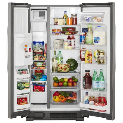 36-Inch Wide Side-by-Side Refrigerator- 24 Cu. Ft. Stainless Steel