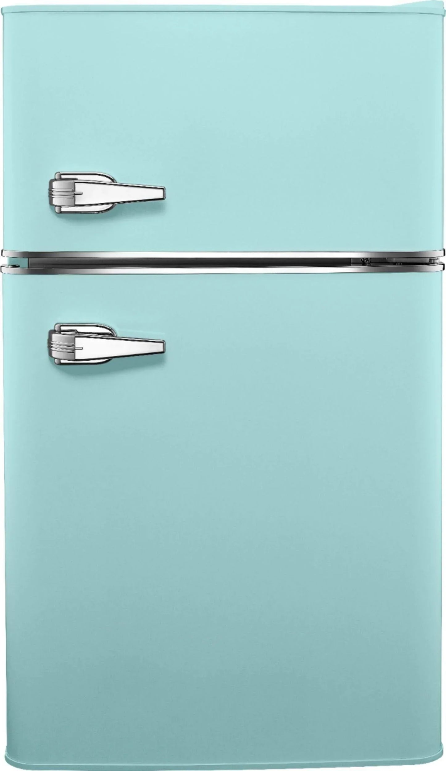 3.1 Cu. Ft. Retro Mini Fridge With Top Freezer, Cool Mint