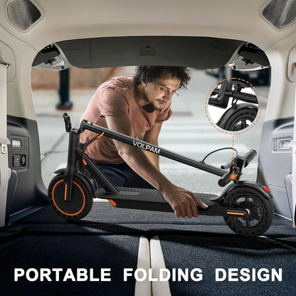 Electric Scooter, 350W/500W Powerful Motor, 8.5 In./10 In. Solid Tires, 19/22Mph, 28/21/12 Miles Range, Dual Braking